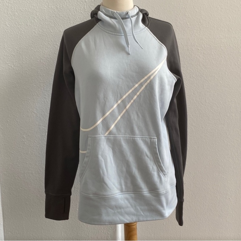 Nike Women's Sweater in Light Gray and Dark Brown